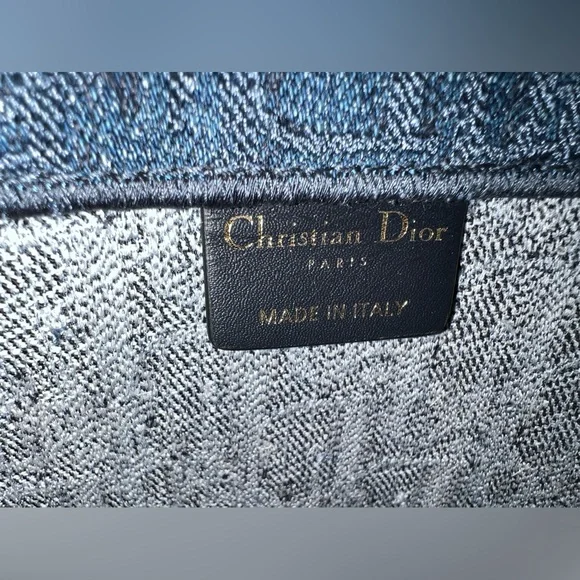 DIOR oblique LARGE book tote denim - Picture 9 of 10